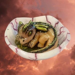 Pink/green mini baby dragon